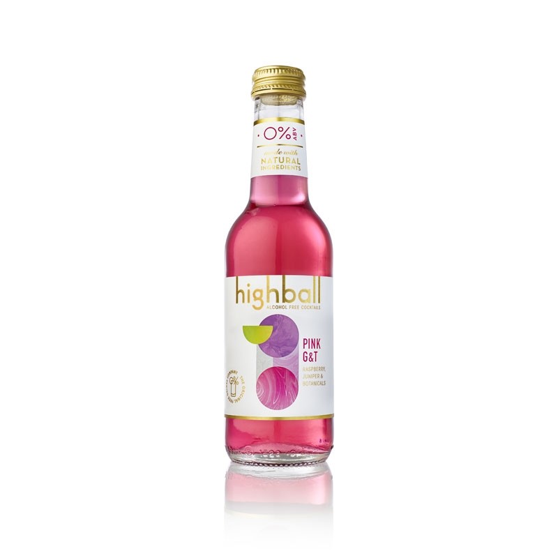 Highball Alkoholfri Pink Gin & Tonic 10 x 25 cl